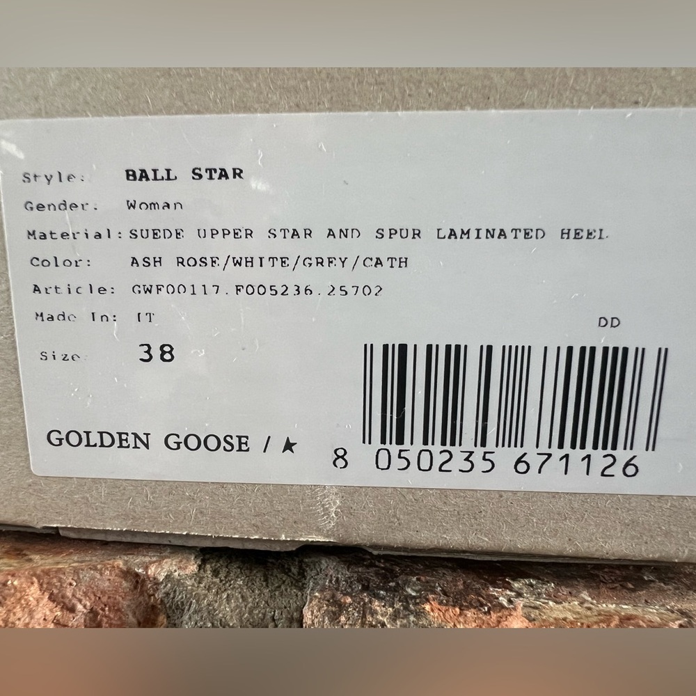 Golden Goose Women's Ball Star in suede with Orange star - Size 38 - Picture 11 of 12